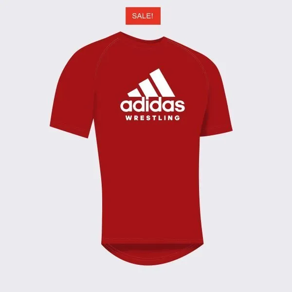 aA502p-Adidas Wrestling Printed Compression Training Shirt