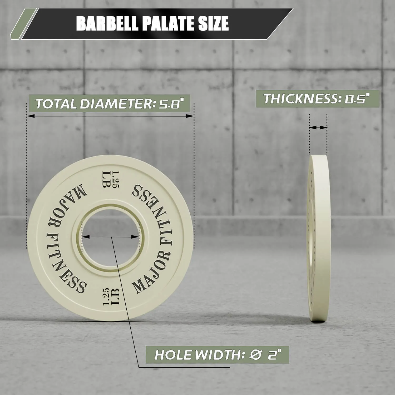 MAJOR FITNESS Change Plates 1.25LB-10LB Set