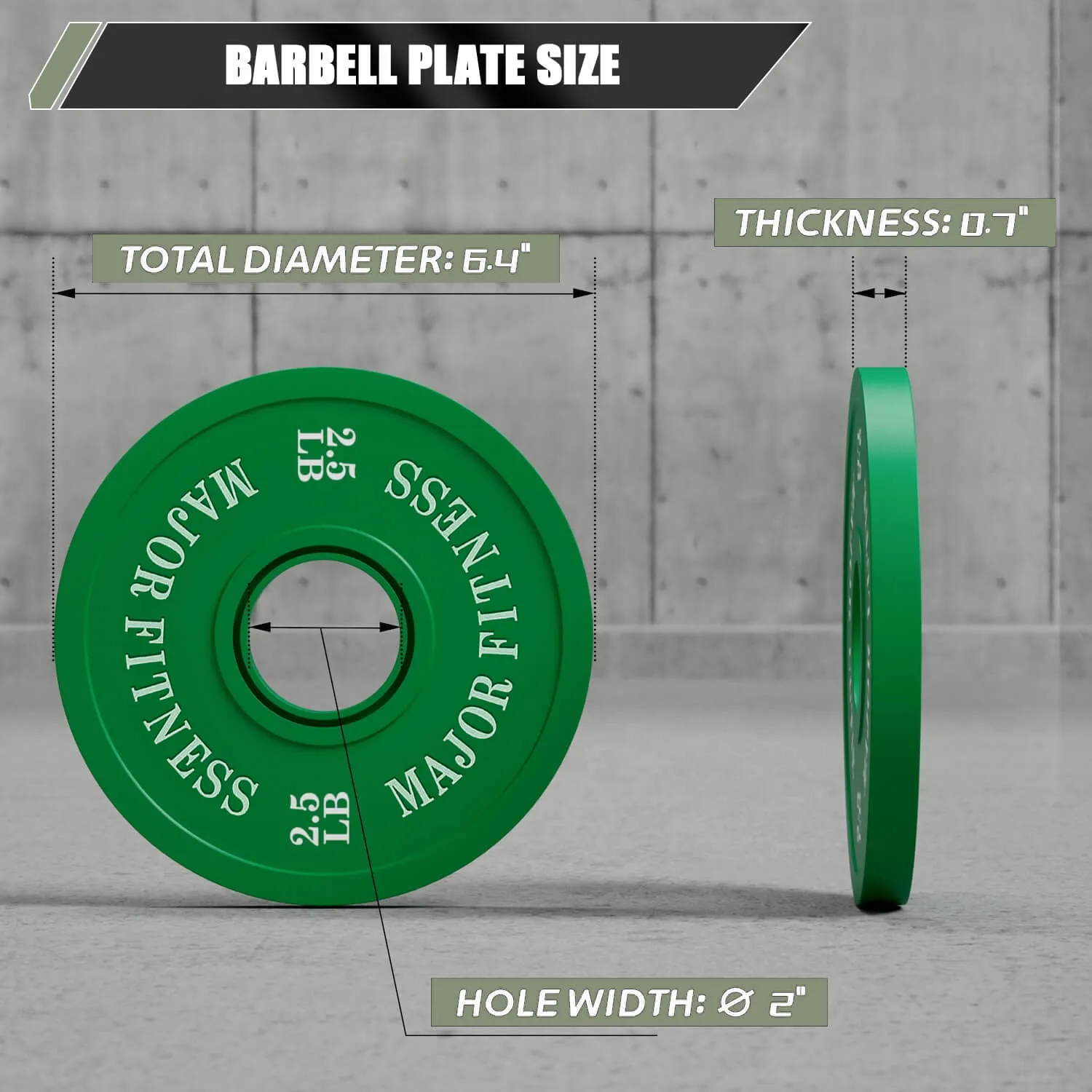 MAJOR FITNESS Change Plates 1.25LB-10LB Set